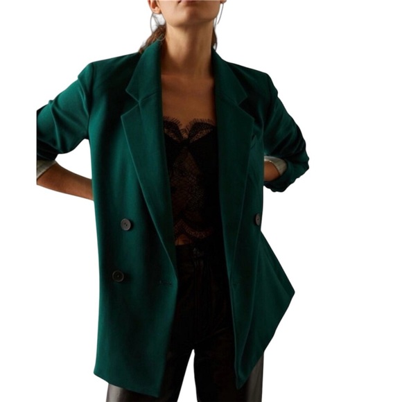 Banana Republic grove green double breasted blazer NEW - Picture 1 of 12